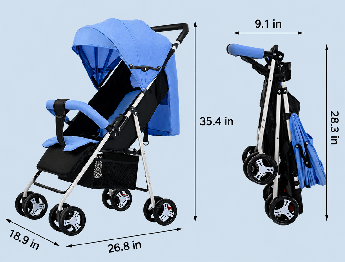 Lightweight Folding Baby Stroller