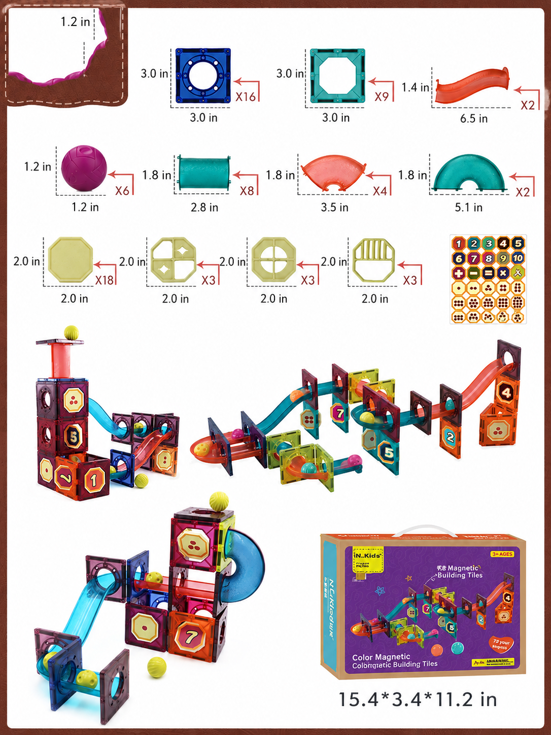 Newkey Assembled Building Blocks Baby Educational Toys